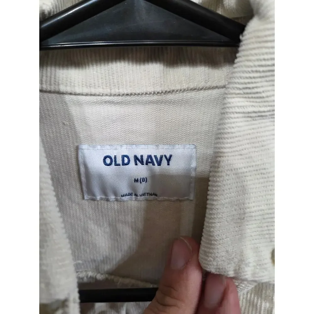 Cream Corduroy Jacket - Old Navy - M (8)